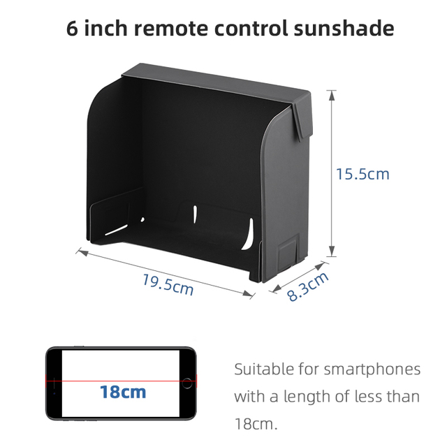 Control Sunshade Hood for DJI Mini 2/Mavic 3/Mini 3 Pro Remote Controller Phone Foldable Sun Hood Anti-glare Accessory