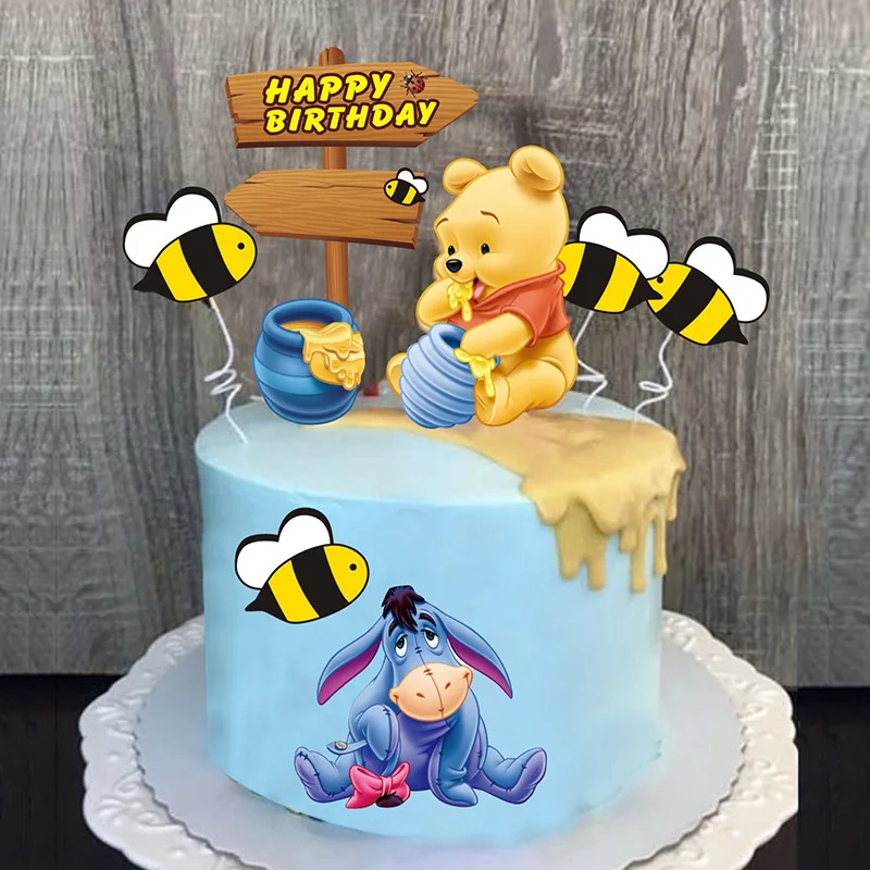 Winnie the Pooh Cake Topper   Winnie the pooh cake, Baby bear baby  shower, Disney baby shower