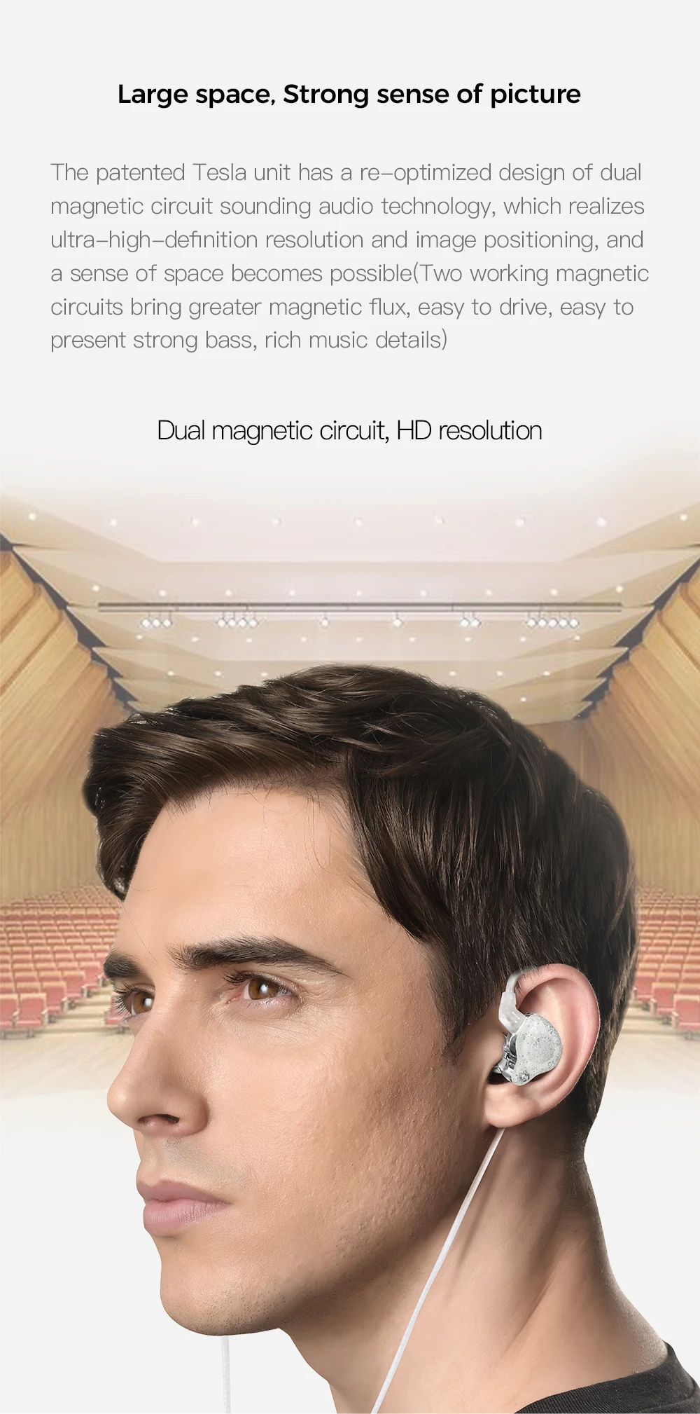 Fone de Ouvido da Orelha com Microfone Corre o Esporte Fones de Ouvido Unidade de Grafeno 11.4mm + 2dd Alta Fidelidade Monitor no Que 4 orelha com microfone, monitor que corre o