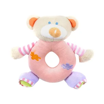 

Baby Bell Bed Infant Stroller Hanging Bell Toy Educational Rattle Soft Cartoon Animal Plush Toys Gift