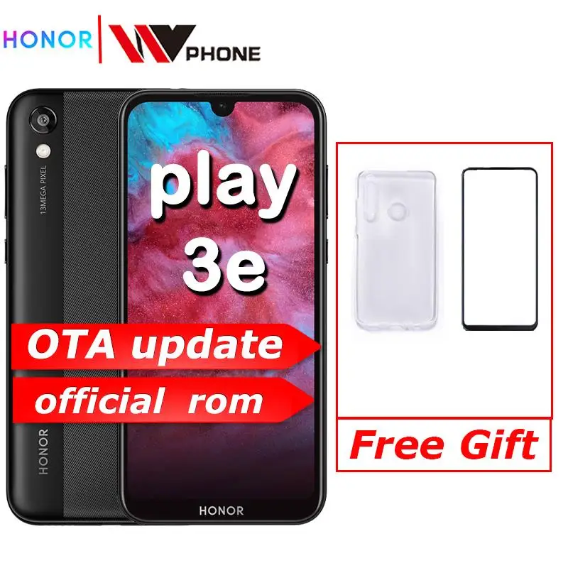 

HONOR Play 3e Mobilephone honor play3e 3020mAh Battery 5.71 inch Octa Core Android 9.0 MT6762R Face unlock smart phone