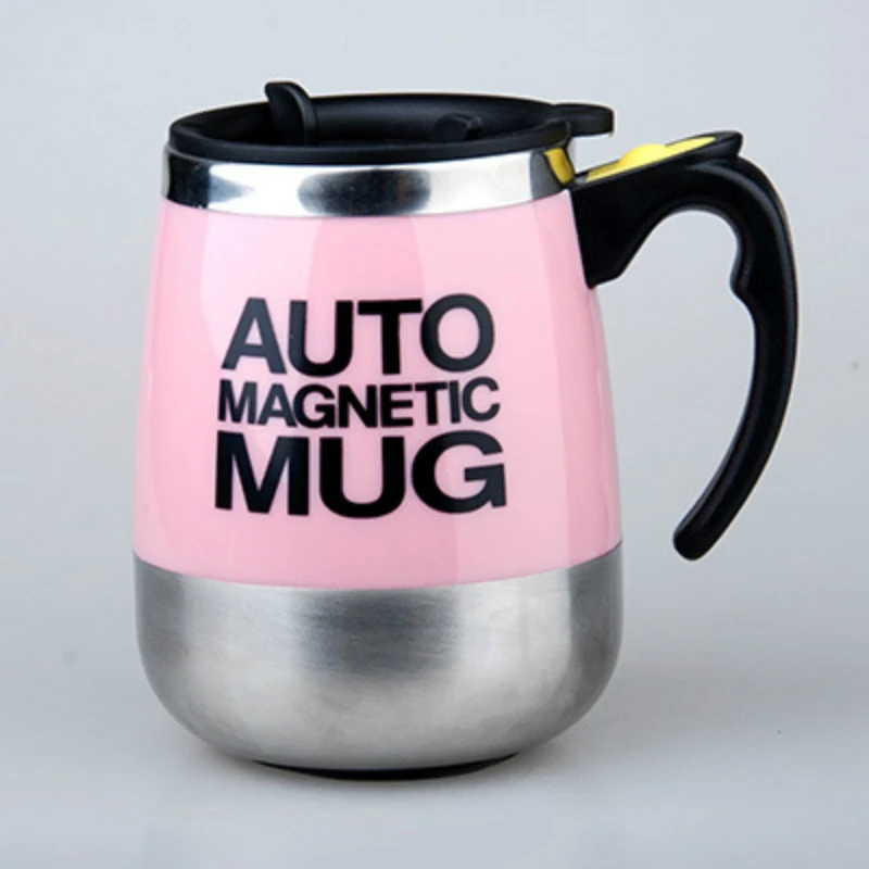 

Self Stirring Stainless Steel Coffee Mug Magnetized Mixed Office Multi-purpose With Lid Handgrid Creative Cup Funny Mugs Tumbler
