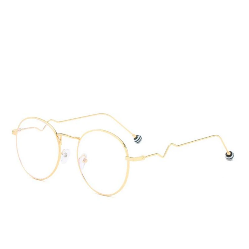 Ретро Металлические овальные готовые очки для близорукости для женщин и мужчин ультралегкие анти-Голубые светлые яркие жемчужные цветные близорукие очки 0~-6,0 - Цвет оправы: Gold