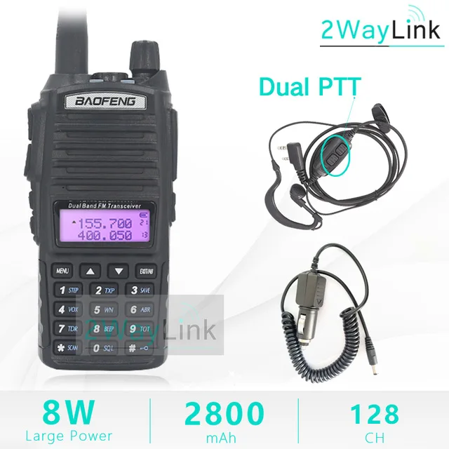 2 way radio Fast Delivery BaoFeng 10 KM UV-82 Walkie-Talkie 8 Watt UV 82 Headset Walkie Talkie Baofeng UV82 8W Radios uv 9r ham radio 10 KM two way walkie talkie Walkie Talkie