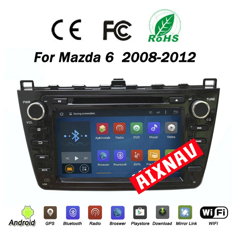 Flash Deal Auto Multimedia Player Car Radio for Mazda 6 2008-2012 Mirror Link Phone Bluetooth GPS Navigation System WIFI DVD Video Player 4