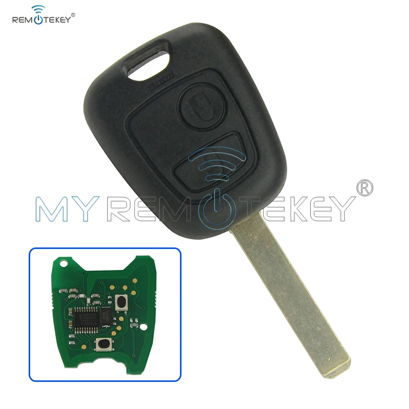 Smart Car Remote Key for Citroen Peugeot 2 Button 434mhz VA2 ID46 Electronic Chip On Board Remtekey