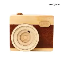 Креативная деревянная музыкальная шкатулка для камеры вращающаяся музыкальная шкатулка
