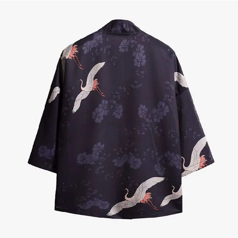 literary japanese kimono yukata man japanese Short Robe Loose kimomo Chinese Style cardigan kimono haori