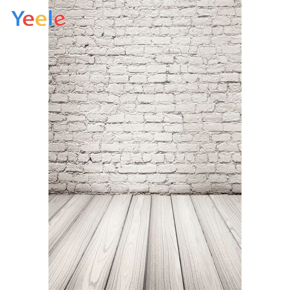 Yeele белая деревянная доска кирпичная стена фон новорожденный ребенок портрет пользовательские фотографии фон для фотостудии Фотофон