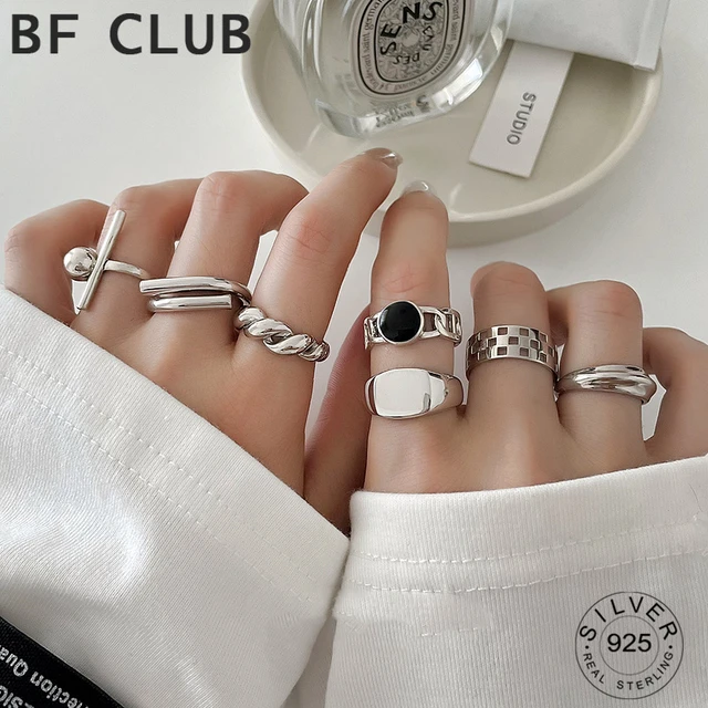 8 Styles 925 Silver Rings Women White Sapphire Wedding Engagement Ring Size  6-10 | eBay