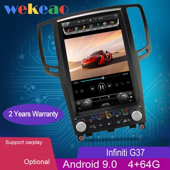 

Wekeao Vertical Screen Tesla Style 12.1" 1 Din Android 9.0 Car Radio For Infiniti G37 G35 G25 G37S GPS Navigation Car Dvd Player