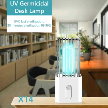 

Germicidal Desk Lamp UV-C Disinfection Sterilizer Cordless X14 Quartz UV Lamp for Household Rooms Protection Supplies