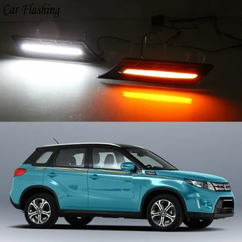 

2PCS Car Fender Light For Suzuki Vitara 2015 -2018 2019 2020 LED Daytime Running Light With Turn Signal Lamp 12V DRL Side Bulb