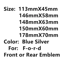Dark Blue 3D Car Styling Accessories For Head Hood Bonnet Grill Front Rear Trunk Tail Bumper Boot Mark Emblem Logo Badge Sticker