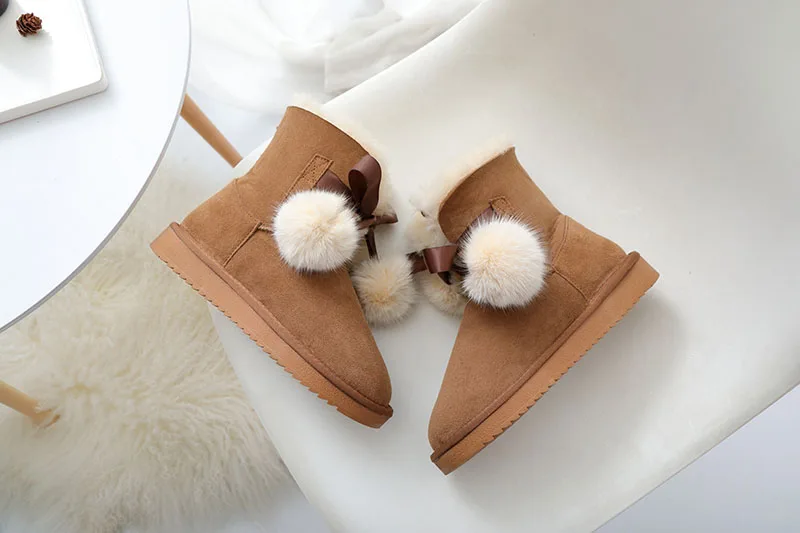 Новинка; Брендовые женские зимние ботинки из натуральной овечьей кожи; натуральная шерсть; женские зимние теплые ботинки