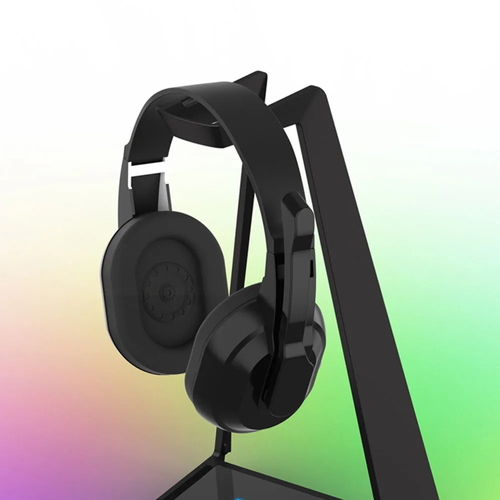 2020 New Headset Stand Headphone Holder RGB Light Base Includes USB HUB Function Multi Game Wireless Charging Best Seller