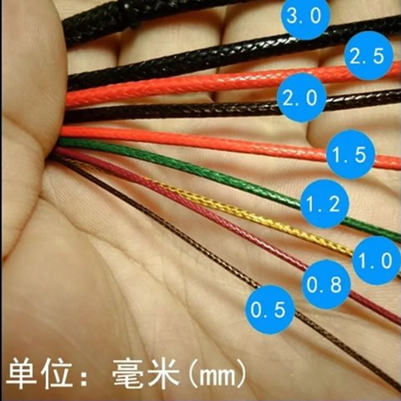 Waxed Cord Waxed Thread Cord String Strap Necklace Rope Bead DIY Jewelry Making Bracelet 10meters 0.8mm