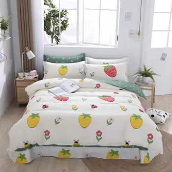 

Svetanya Cotton Bedlinen Sheet Pillowcase Quilt Cover Set Printed Bedding Sets Queen Double Single King Family Size