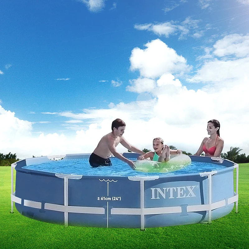 бассейн intex easy set с белым ободком. бассейн bestway fast set 549х107. бассейн intex metal frame 28252/54952. бассейн bestway oval fast set 56119. большие бассейны для семьи.