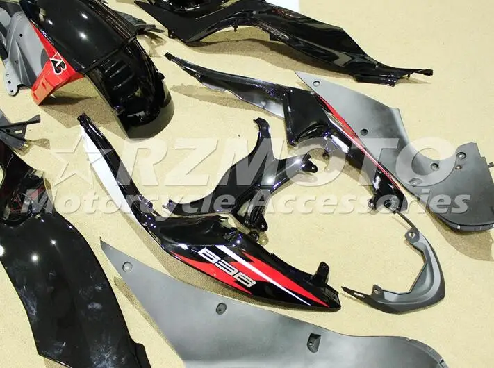 ABS Полный комплект обтекателя подходит для Kawasaki ZX6R 2013 Обтекатели ZX-6R ниндзя 636 599; Цвета: красный, белый, черный