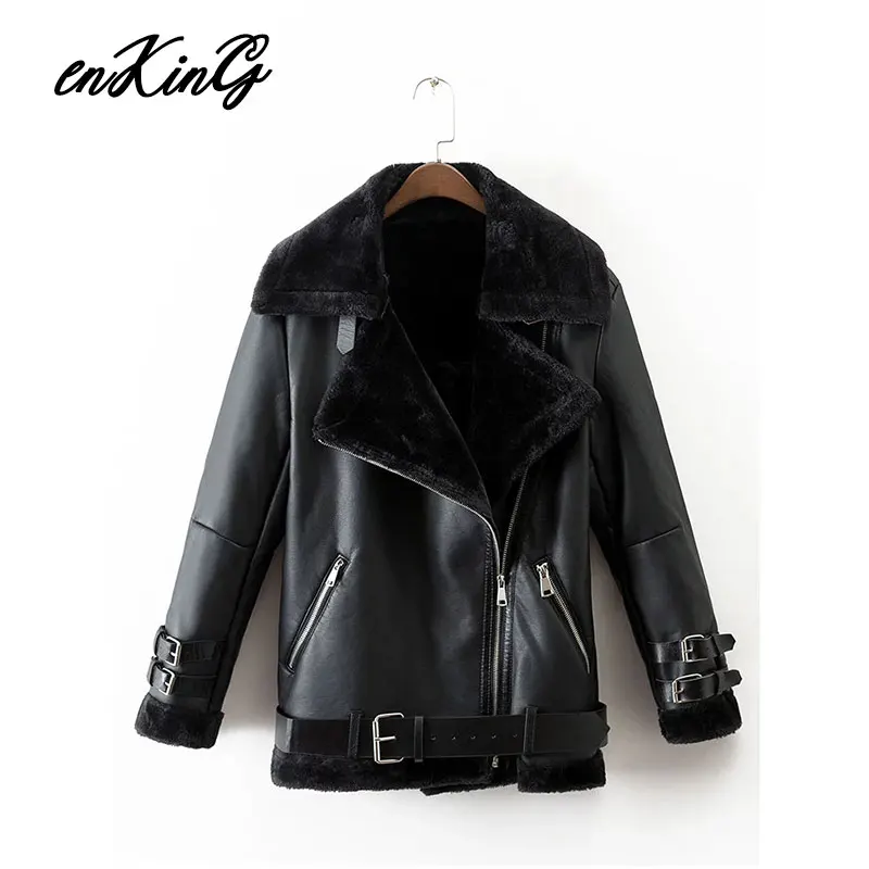 Most effective  2019 england fashion blogger high street oversize zippers Motorcycle leather za jacket women casaco