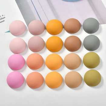 

Autumn and winter macaroon color matte rubber paint resin semi-circular patch diy earrings nail hairpin jewelry accessories