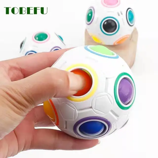 Rainbow Ball Puzzles Antistress Cube Football Magic Cube Educational Learning Toys for Children Adult Kids Stress Reliever Toys 1