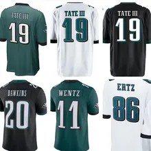 19 Golden Tate III JERSEY 20 Brian Dawkins 11 Carson Wentz 86 Zach Ertz 62 Jason Kelce американские футбольные майки