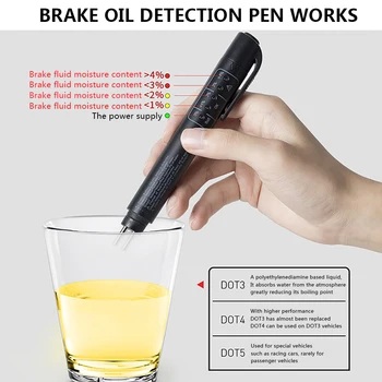 

Oil Quality Check Pen Universal Brake Fluid Tester Car Brake Liquid Digital Tester Automotive Testing Tool