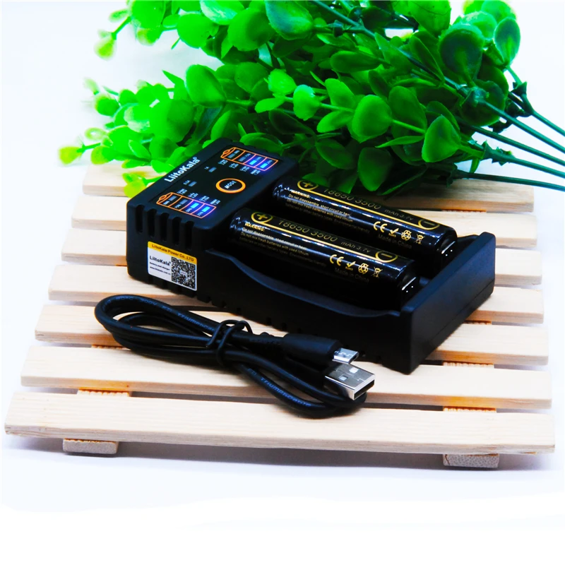 Liitokala Lii-202 18650 зарядное устройство Lii-35A 3,7 V INR18650 3500mAh Большая емкость 35E 10A ток БПЛА литиевая батарея 2 шт