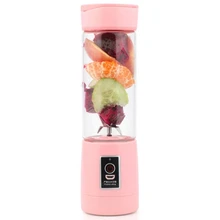400Ml 6 Blades Mini Usb Rechargeable Portable Electric Fruit Juicer Smoothie Maker Blender Machine Sports Bottle Juicing Cup
