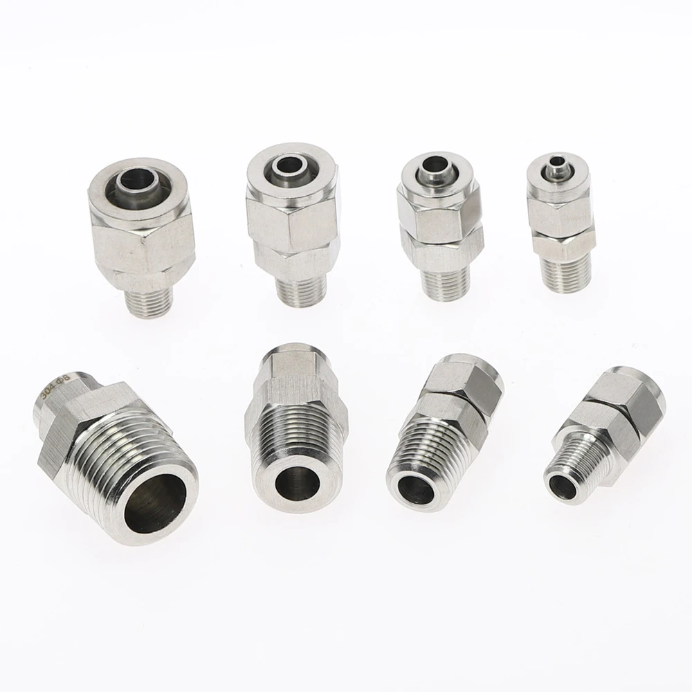 Быстрое скручивание 6 мм 8 10 12 трубка до 1/8 &quot1/4&quot 3/8 &quot1/2&quot наружная резьба