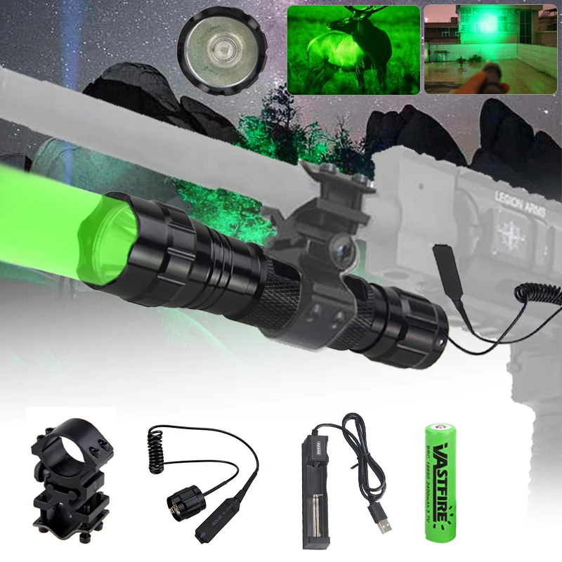 Battery+mount+charger Pressure Switch Hunting Light Flashlight