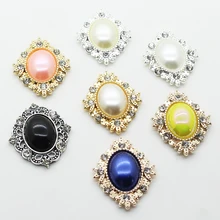 Nuevo botón Vintage de aleación de diamantes de imitación 10 Uds. Botón de moda Boutique costura decoración botón vacaciones diseño hecho a mano precio al por mayor