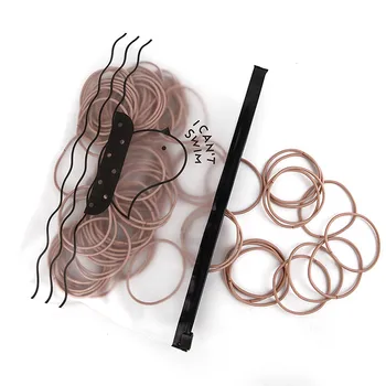 

100 Pcs Simple Small Circle Thin High Elastic Rubber Bands Basic Head Wear Ponytail Scrunchies Hair Style Tools Hair Accessories