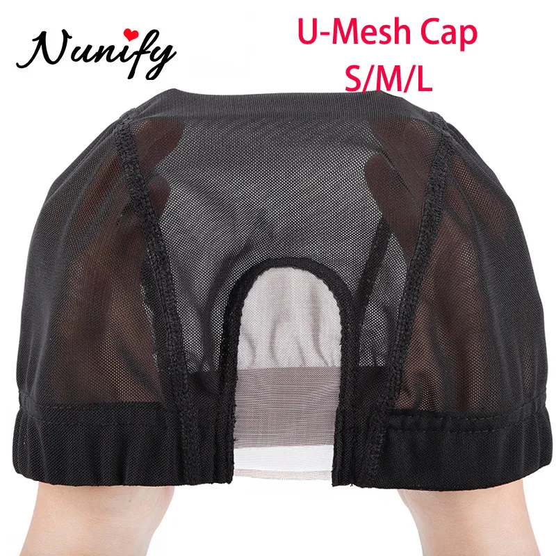 Nunify Wig Caps For Making Wigs Black Dome Cap Net U Part Mono Ventilating Hair Strechable Mesh | Шиньоны и парики