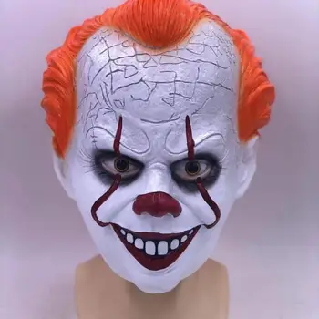 

Halloween Costume Clown Mask Latex Halloween Full Face Mask With Hair Scary Evil Clown Mask Latex Rubber Mask For Adults