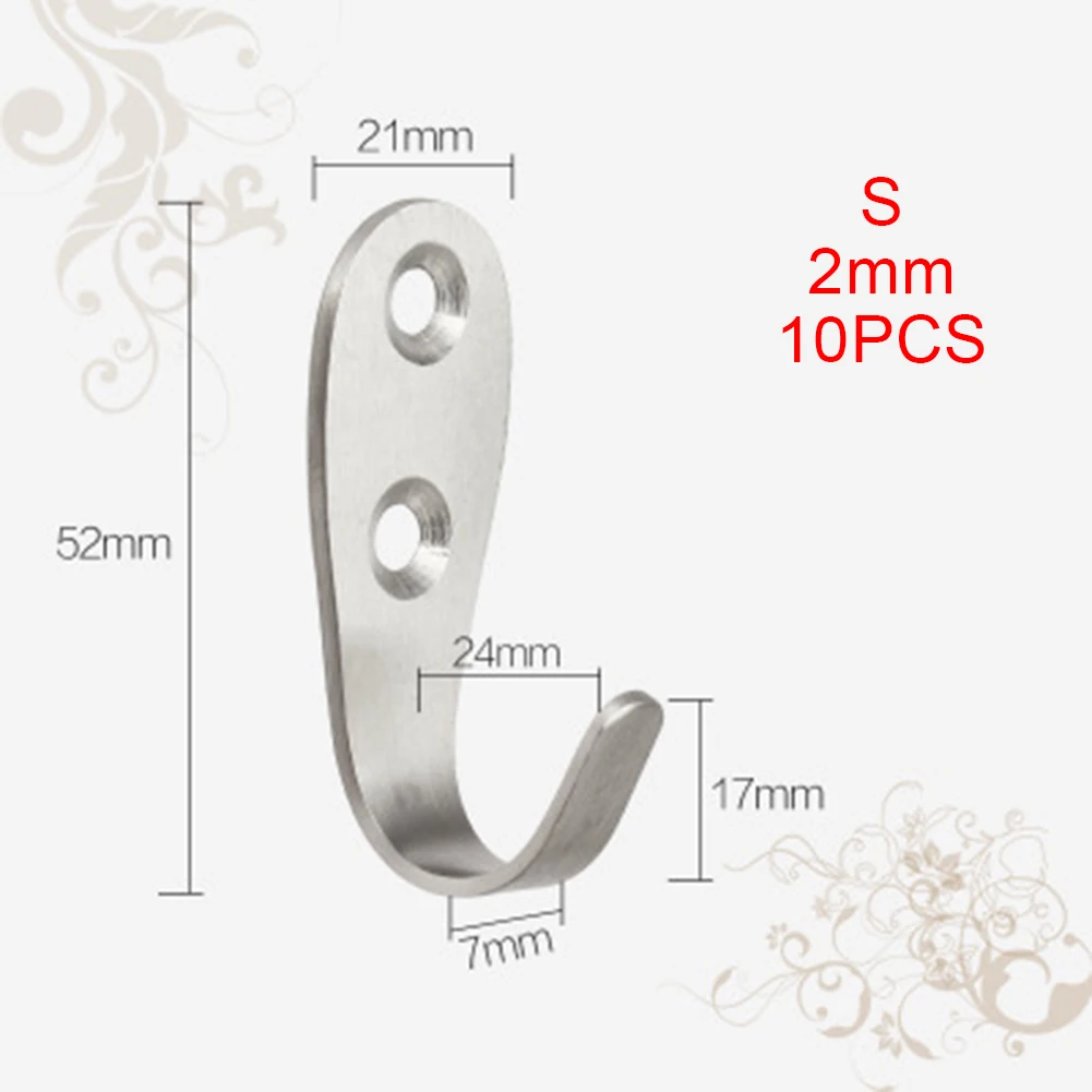Description Picture 6 of item10PCS Wall Mounted Towel Hook For Bathroom Coat Hook Rustproof Hook Hanger For Kitchen Hardware Hook For Keys In The Hallway