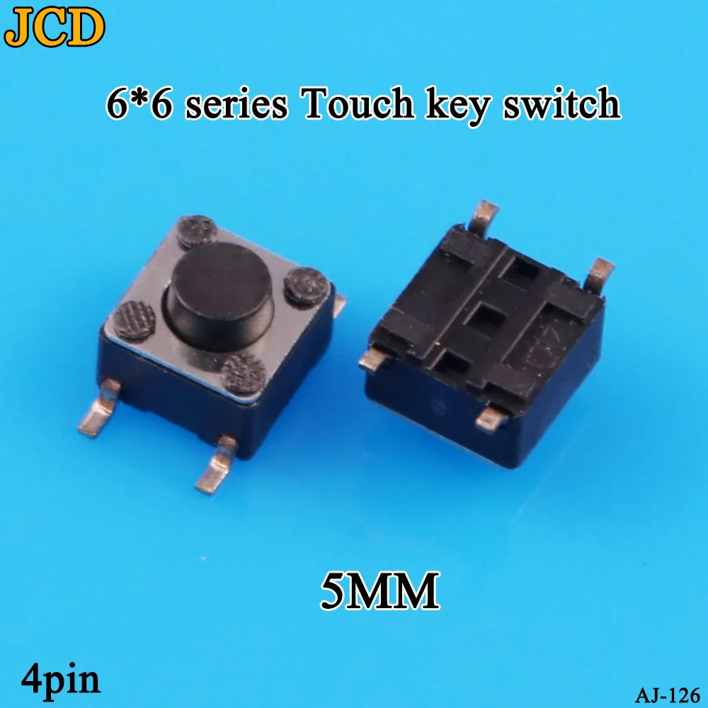 JCD 1 шт. SMD переключатель 6*6*4,5 мм 6*6*5 мм 6,5 мм 7 мм 6X6 4Pin тактильная тактовая кнопка микропереключатель самосброса переключатели