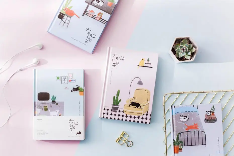 Organizador Pessoal, Pequeno Notebook Fresco, Plano de