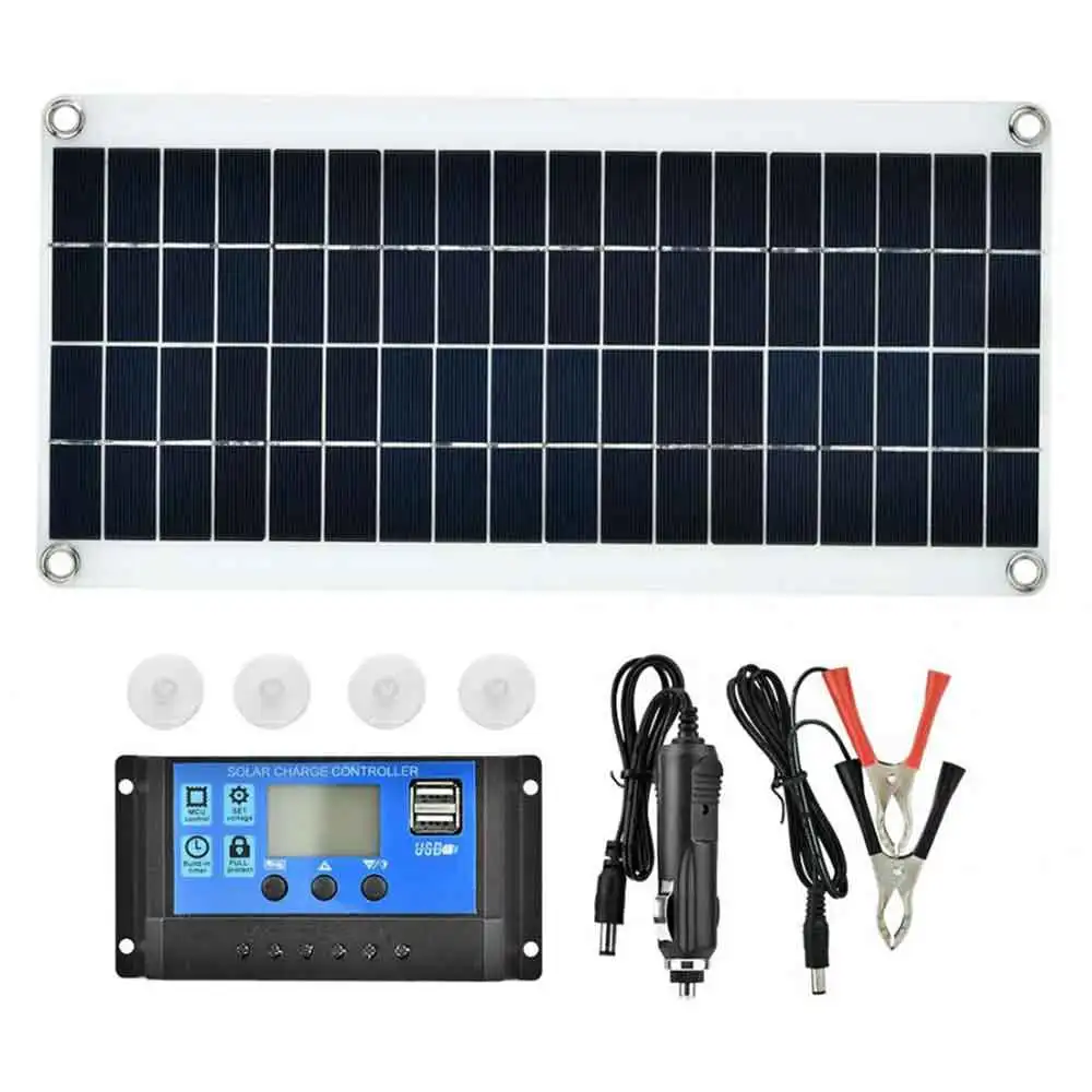 Sale Chance of  50W 18V Solar Panel Double Output USB Port Solar Cells Port Solar Panel 10A Controller Port For Car