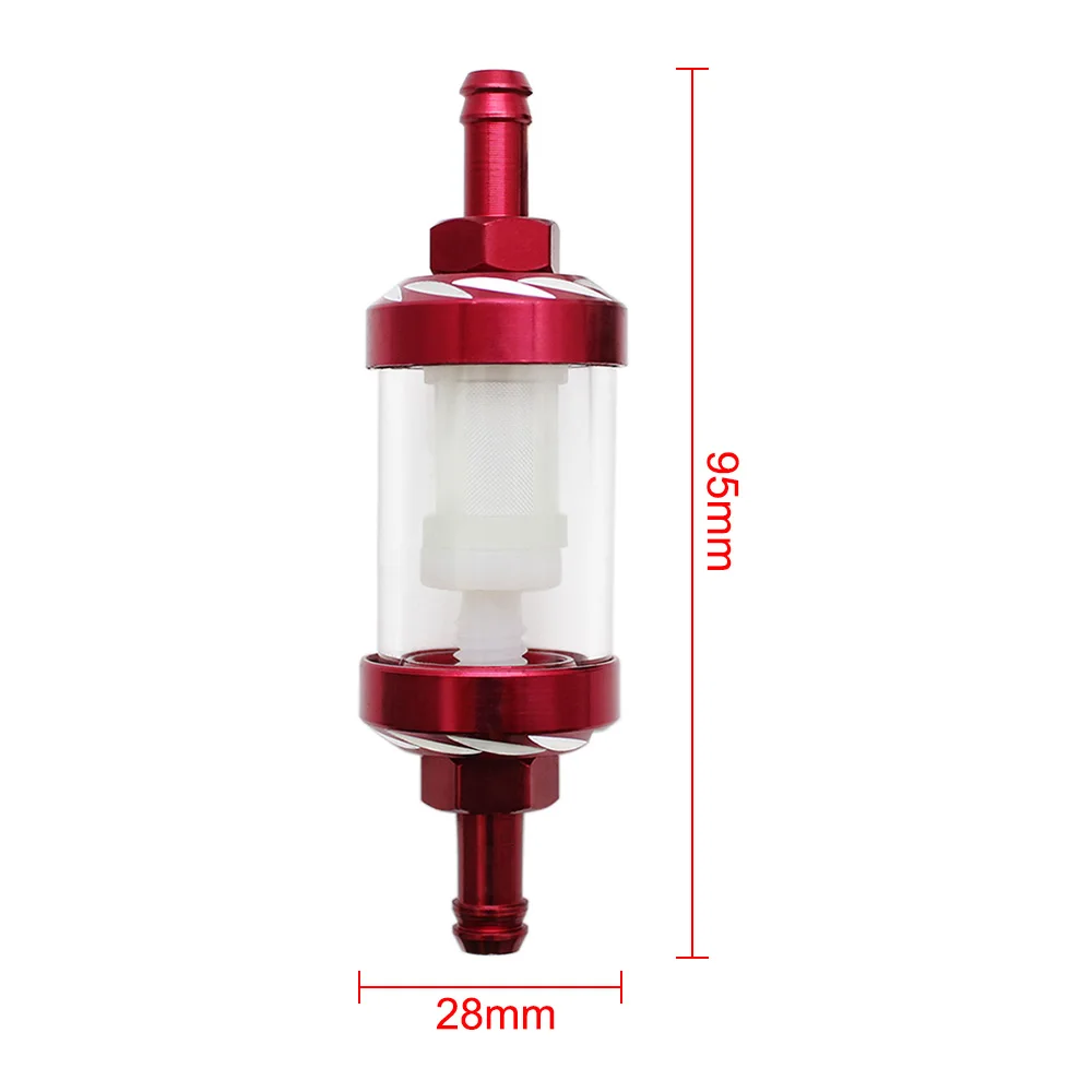 Nuoxintr Gas Fuel Oil Filters Fuel filter Motorcycle Accessories For ATV Dirt Pit Bike Automobile Motor Filtro 8mm CNC Universal