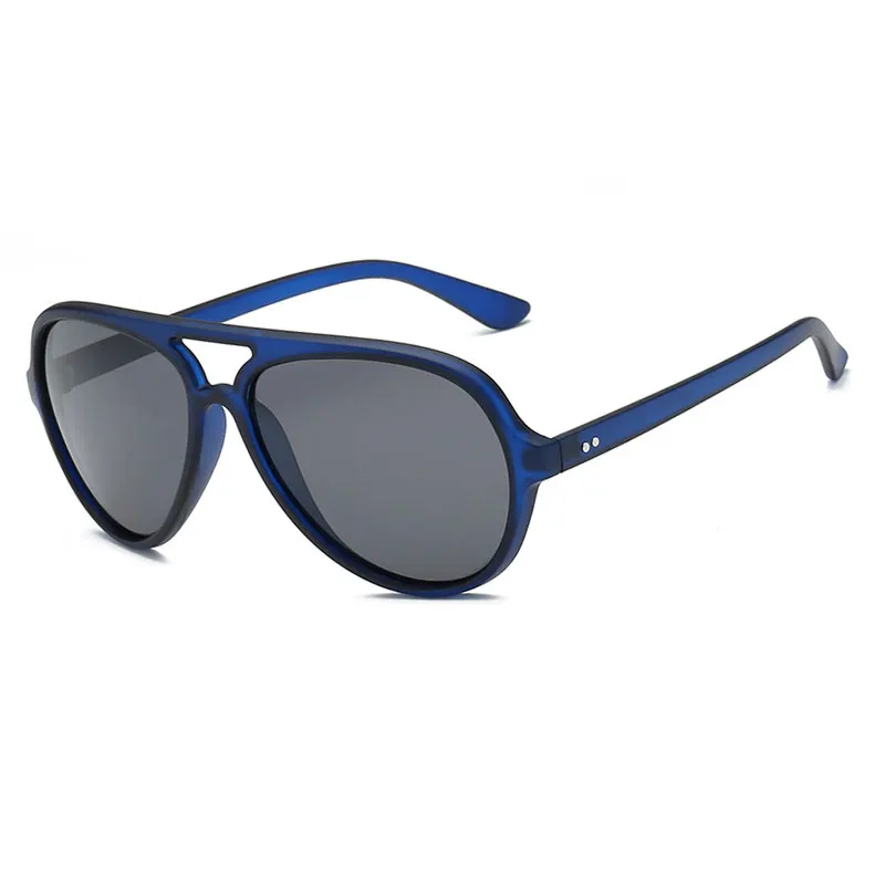 Blue HUHAITANG Vintage Polarizing Men Sun Glasses Mens Polarized Driving Sunglasses Women Designer Luxury Brand Outdoor Sunglass - Цвет линз: Blue