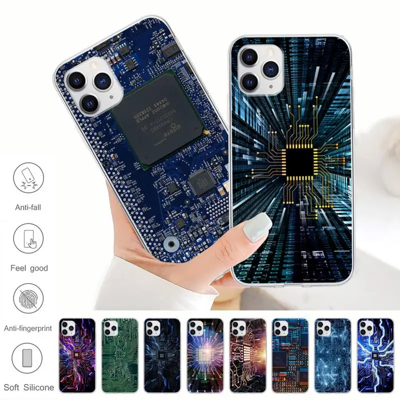 Main Circuit Board Transparent Mobile Phone Cover Case For Huawei P20 P40 Lite P30 Pro P Smart 2019 Honor 10 10i 20 | Мобильные
