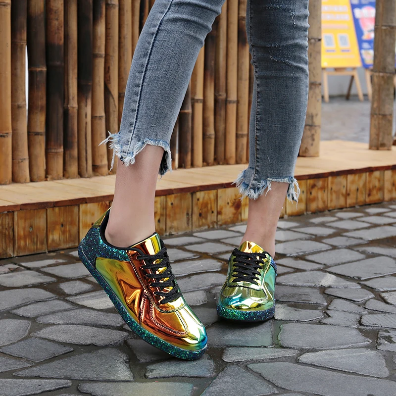 Женская обувь для бега, модная блестящая обувь ulzzang, стиль, Уличная Повседневная обувь, хорошее качество, модные дышащие женские кроссовки