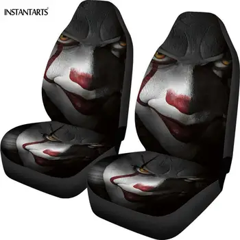 

INSTANTARTS Horror Movie It Clown Print Auto Seat Cover Fit Most Universal All Year Washable Interior Car Accessories Front Seat