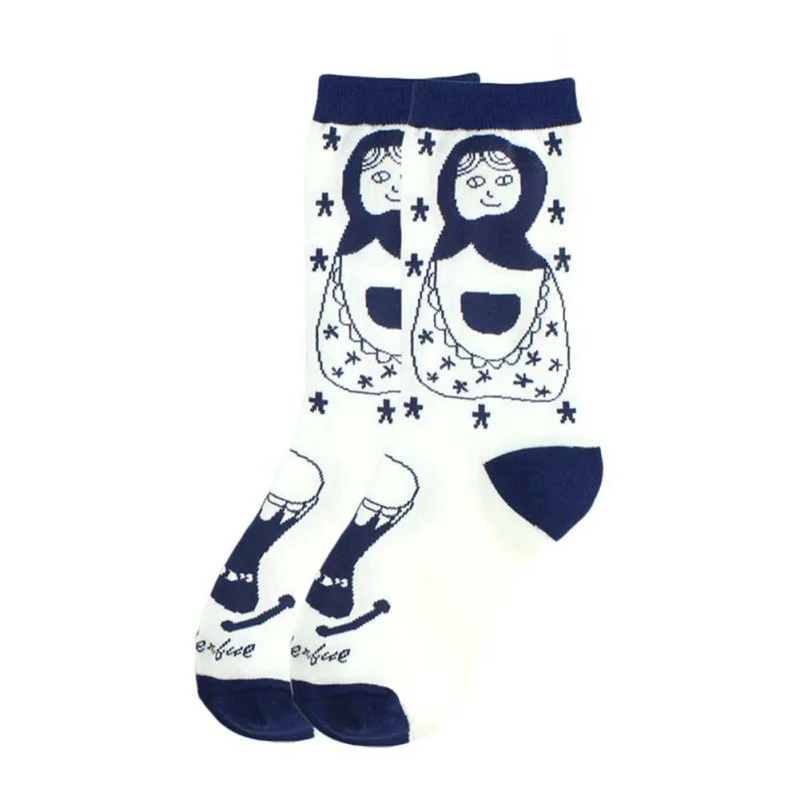 

2019 Fashion Cute Cartoon Doll Series Women's Socks Jumping Sugar Creative Ladies Men's Couple Cotton Socks