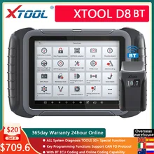 

XTOOL D8 BT OBD2 Automotive All Systems OBD2 Diagnostic Scanner Key Programming with BT ECU Coding 30+ Functions Control Scanner