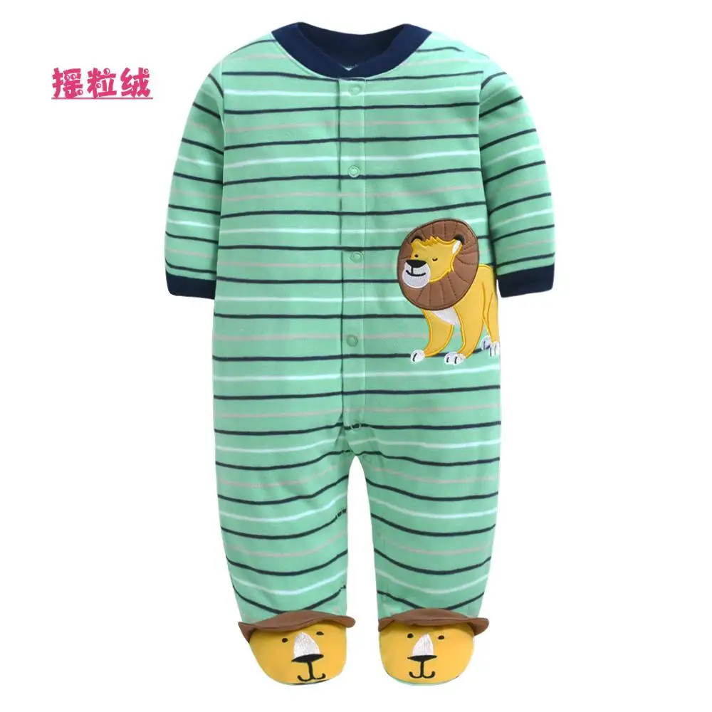 Одежда для малышей, комбинезон для новорожденных, флисовые комбинезоны, одежда для малышей, зимняя одежда для мальчиков, пижамы, костюм для малышей - Цвет: Lion
