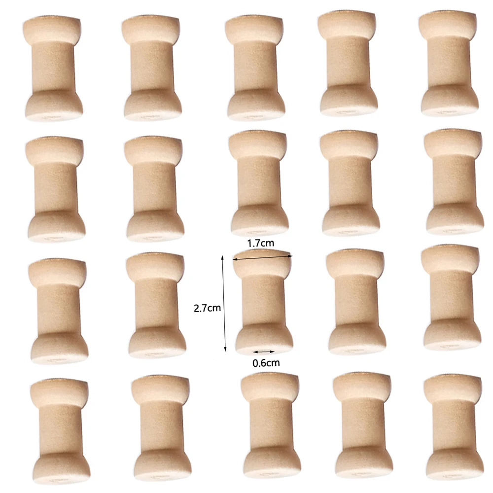 Популярные 20 шт. винтажные деревянные ручные цилиндрические катушки ниток для